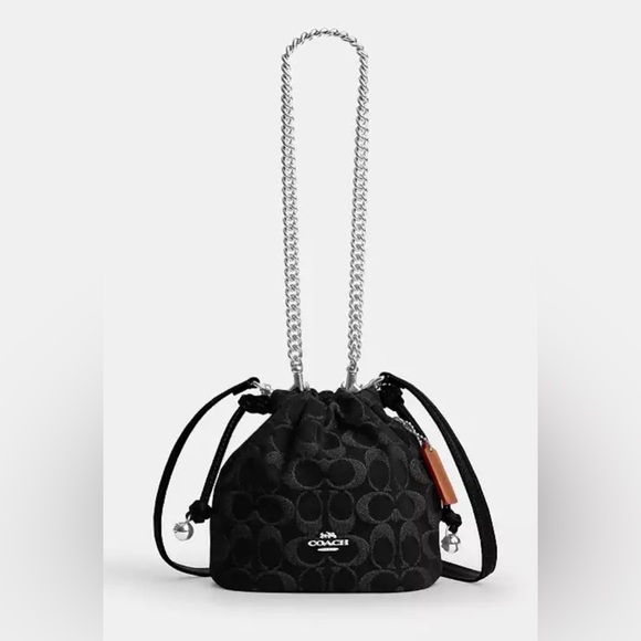 Coach Handbags - Faye Mini Drawstring Bag .In Signature Denim New